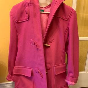 pink Benetton coat